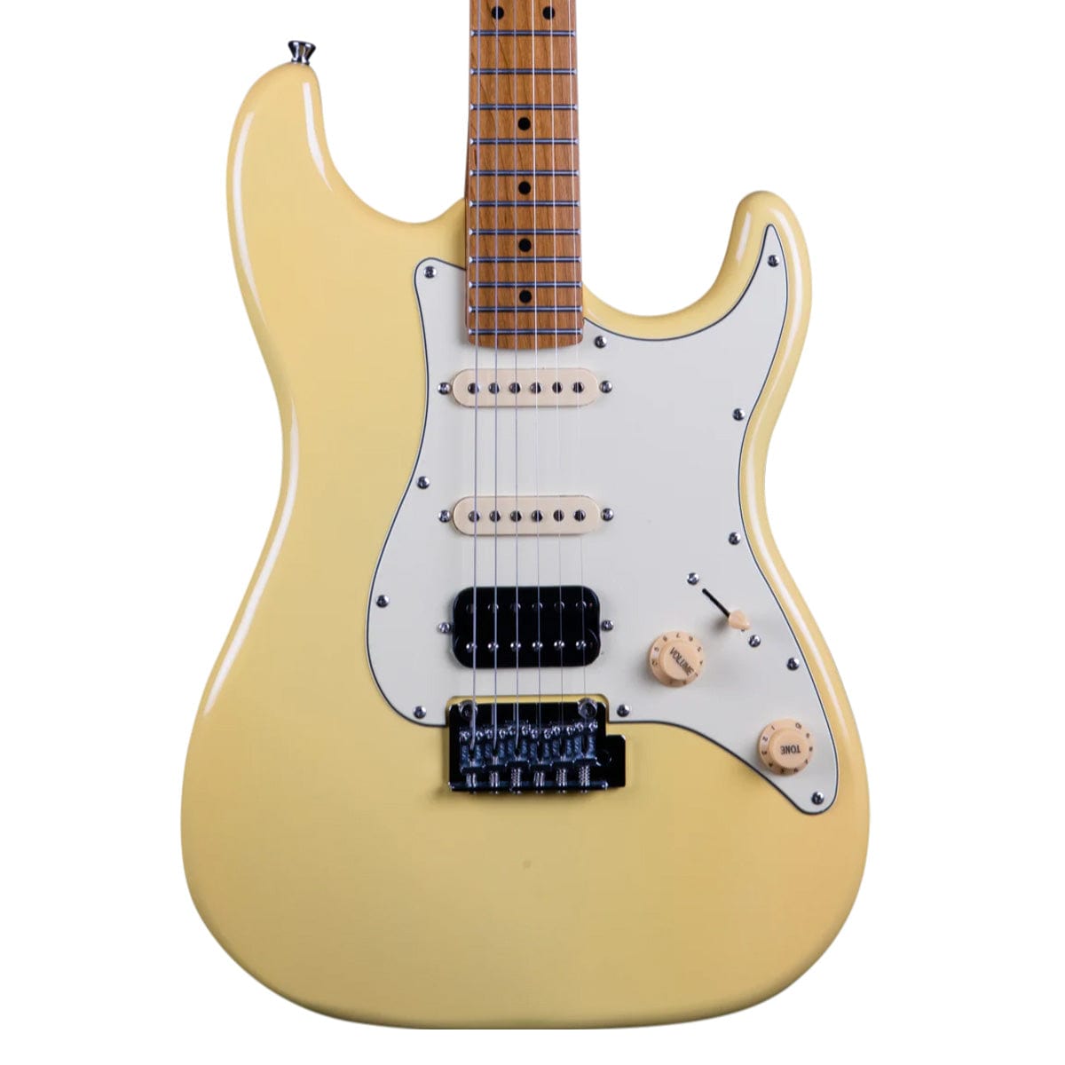 JET Home Page JET JS-400-VYW Electric Guitar Vintage Yellow HSS Roasted Maple - Byron Music