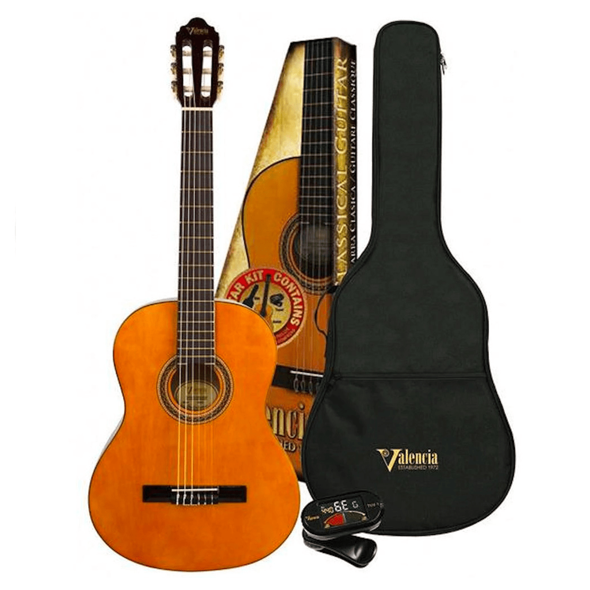 VALENCIA Home Page Valencia 100 Series 3/4 Classical Guitar Kit VC103K - Byron Music