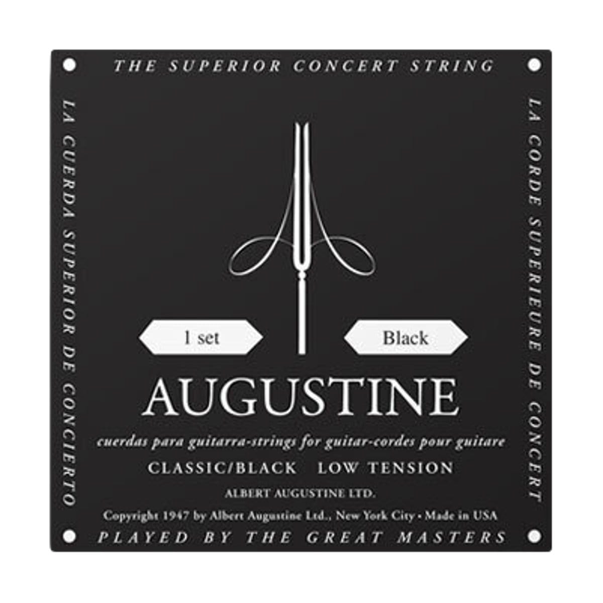 Augustine Guitar Accessories Augustine Black Classical Guitar Strings Low Tension AUGBLACK - Byron Music