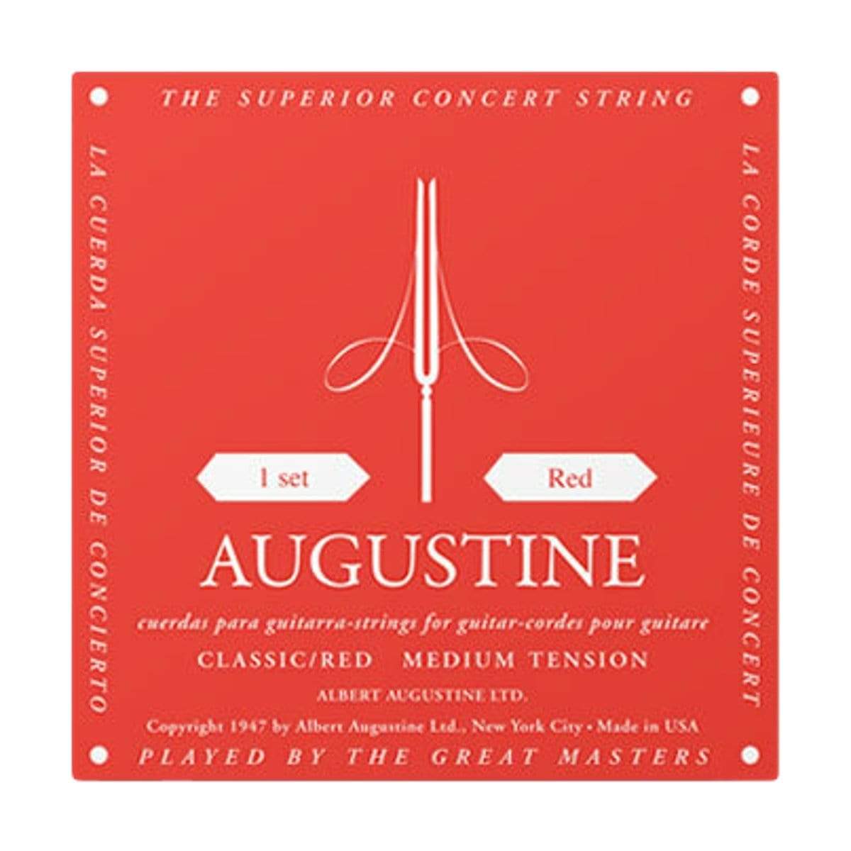 Augustine Guitar Accessories Augustine Red Classical Guitar Strings Medium Tension AUGRED - Byron Music
