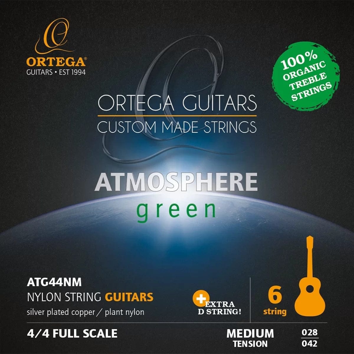 Ortega Guitar Accessories Ortega Classical Guitar String Set Medium Tension ATG44NM - Byron Music