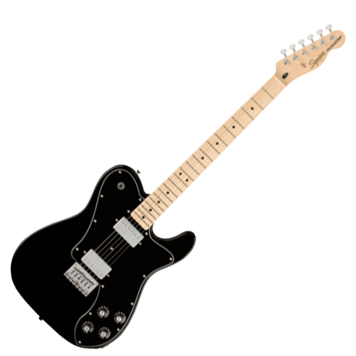 Squier Home Page Affinity Series Telecaster Deluxe Maple Fingerboard Black Pickguard Black - Byron Music