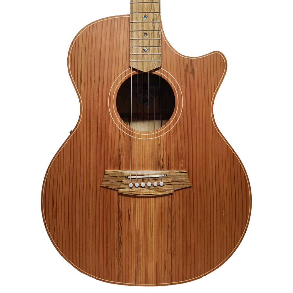 Cole Clark Acoustic Guitar Cole Clark Custom Angel 2 Redwood Face Maple Sides with Hard Case - Byron Music