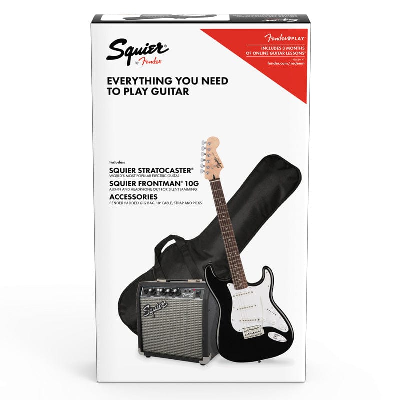 Squier Guitar Fender Squier Stratocaster Guitar &amp; Amp Pack Black - Byron Music