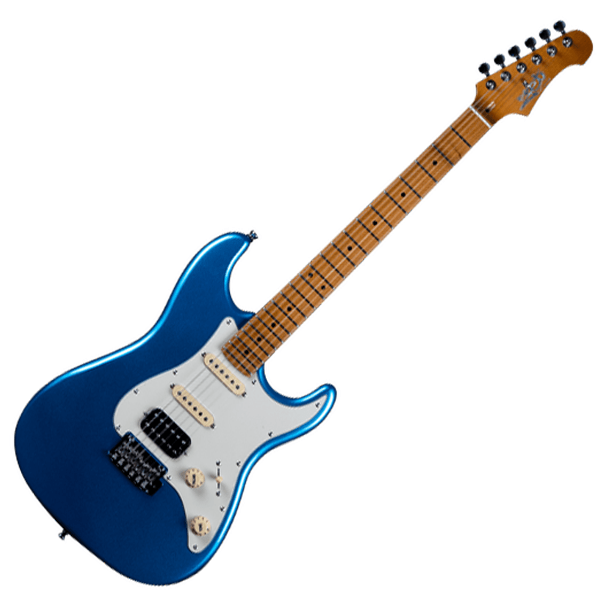 JET Home Page Jet JS-400-LPB Electric Guitar HSS Roasted Maple Neck Lake Placid Blue - Byron Music