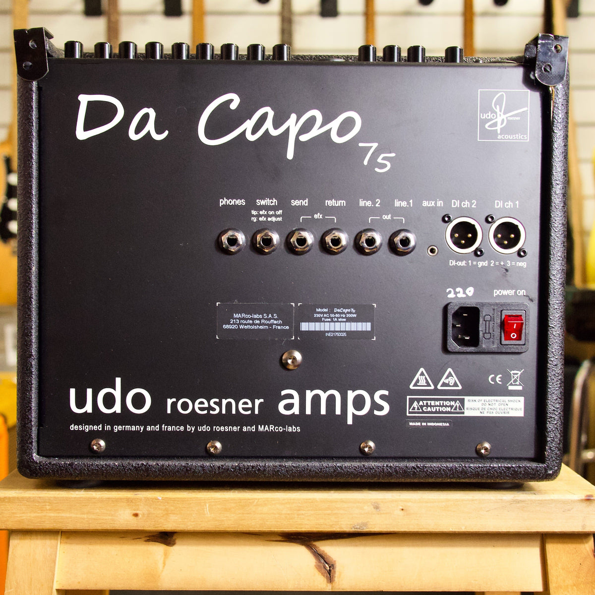 INF21750025 Home Page Preloved - Udo Rosener De Capo DC75 Acoustic Guitar Amplifier - Byron Music
