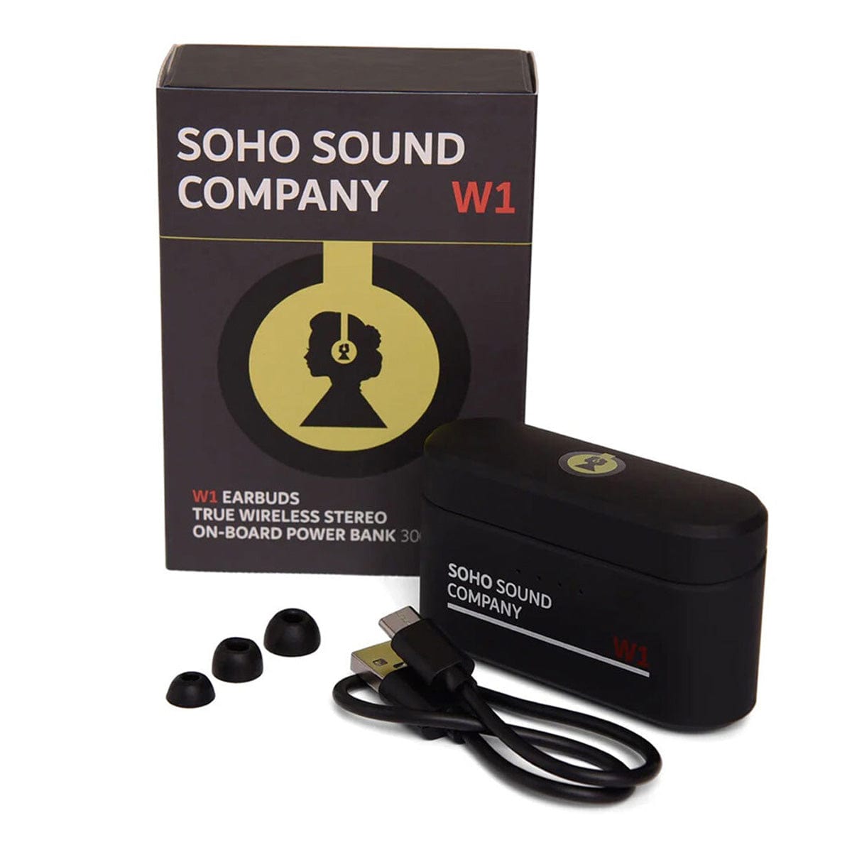 SOHO Home Page SOHO W1 True Wireless Stereo Bluetooth Earbuds in Black - Byron Music