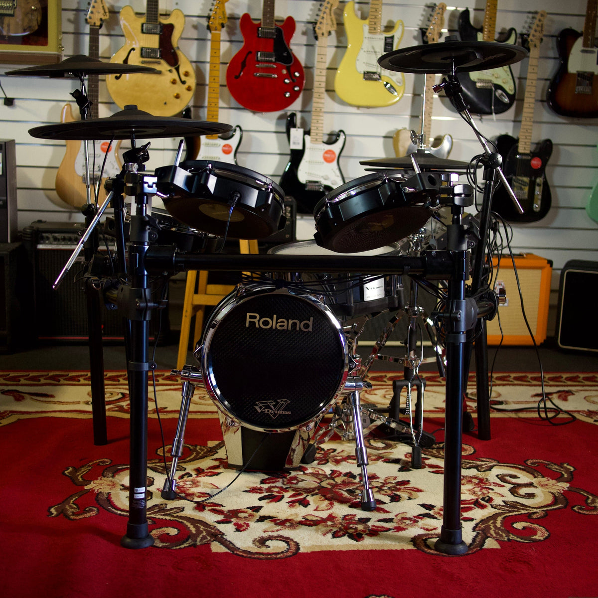 Z4N4696 Home Page USED ROLAND TD50X ELECTRONIC DRUM KIT w/ KICK &amp; HIHAT STAND - Byron Music