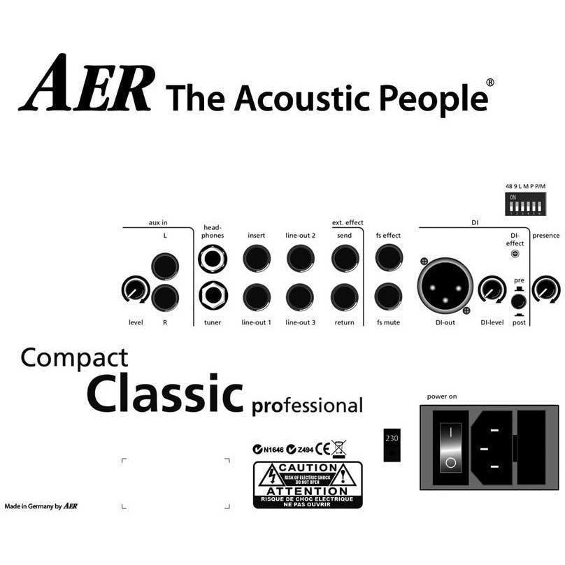 AER Amps AER Compact Classic Pro Acoustic Instrument Amplifier (60 Watt) - Byron Music