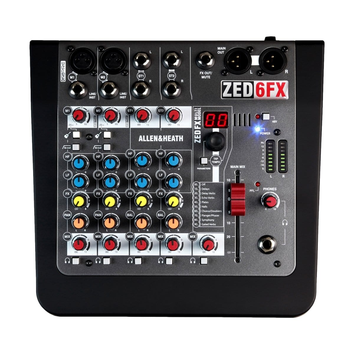Allen &amp; Heath Recording Allen &amp; Heath ZED-6FX Mixer 6-Input with Effects - Byron Music