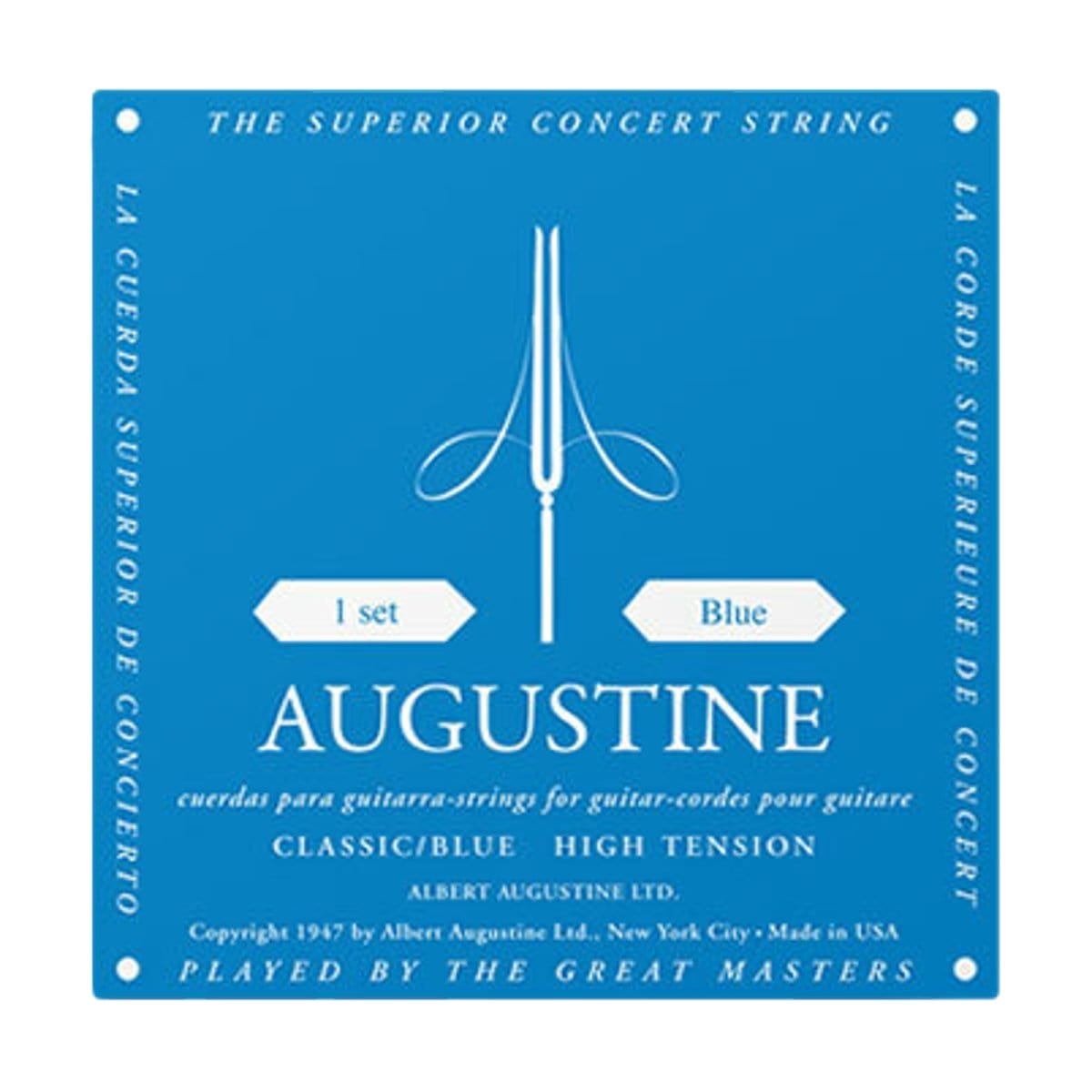 Augustine Guitar Accessories Augustine Blue Classical Guitar Strings High Tension AUGBLUE - Byron Music