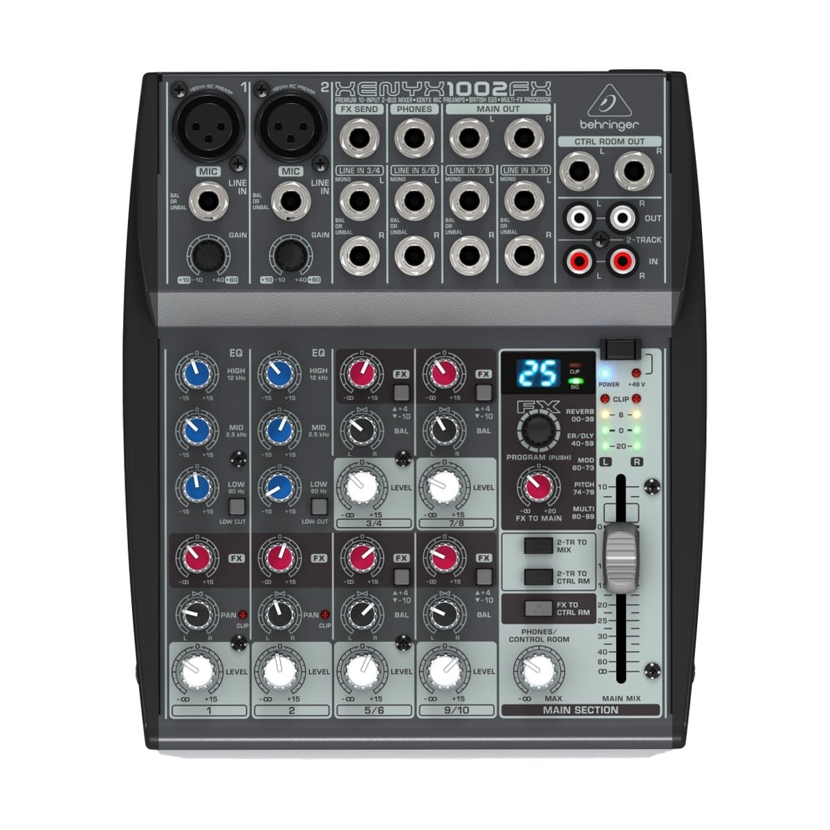 Behringer PA | Lighting Behringer XENYX Mixer 10-Input with Effects 1002FX - Byron Music