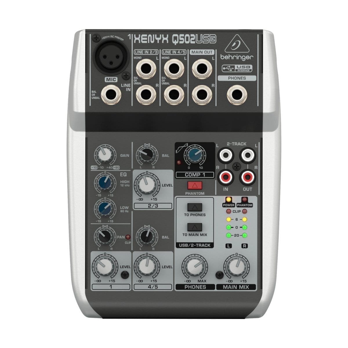 Behringer PA | Lighting Behringer XENYX Mixer 5-Input with USB Q502USB - Byron Music