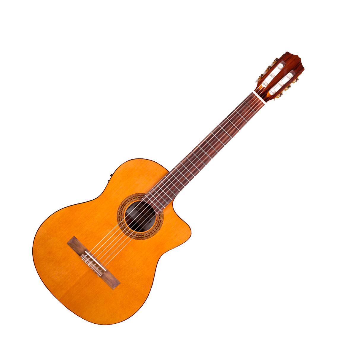 Cordoba Guitar Cordoba C5-Cet Solid Top Thinline Nylon String Classical Guitar - Byron Music