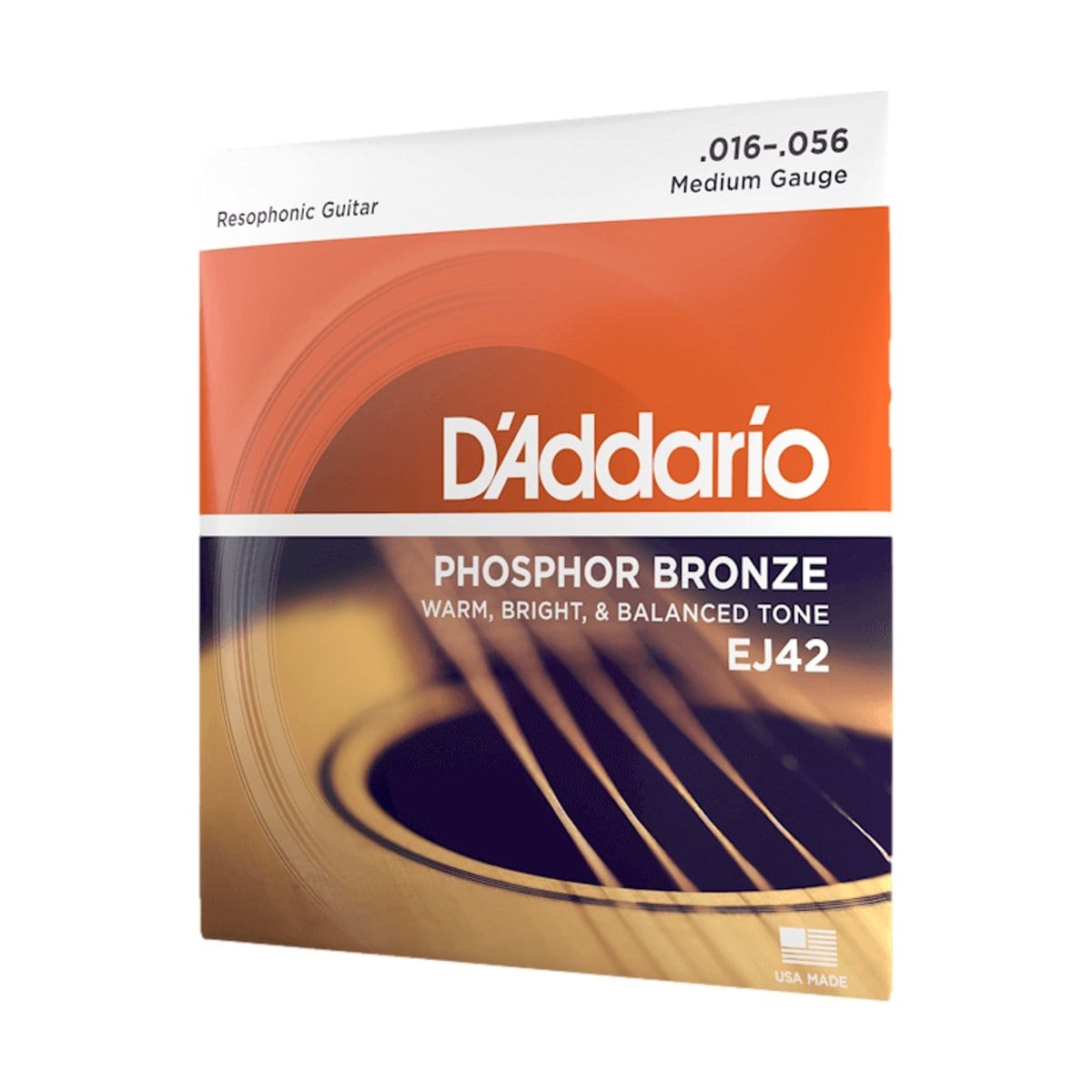 D&#39;Addario Guitar Accessories D&#39;Addario EJ42 Resophonic Guitar Strings Phosphor Bronze Dobro 16-56 - Byron Music