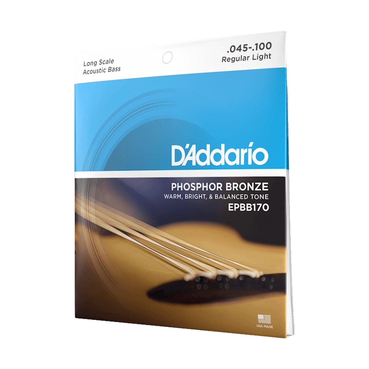 D&#39;Addario Guitar Accessories D&#39;Addario EPBB170 Acoustic Bass Strings Light Long Scale 45-100 - Byron Music