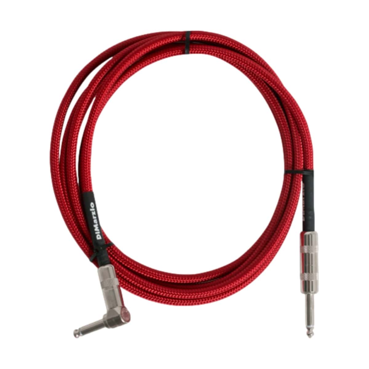 DiMarzio Guitar Accessories DiMarzio Guitar Cable 10FT Red Straight to Right Angle EP1710SRRD - Byron Music