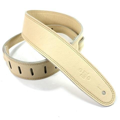 DSL Guitar Accessories DSL Strap Guitar Bass 3-Ply Garment Leather Beige 2.5 Inch Aus Made NEW - Byron Music