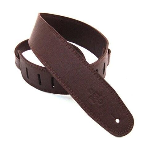 DSL Guitar Accessories DSL Strap Guitar Bass 3-Ply Garment Leather Brown 2.5 Inch Aus Made NEW - Byron Music