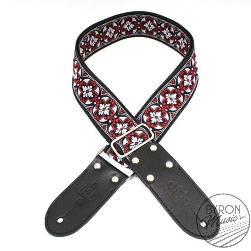 DSL Guitar Accessories DSL Strap Guitar Bass Jacquard Red House 2 Inch Australian Made NEW - Byron Music