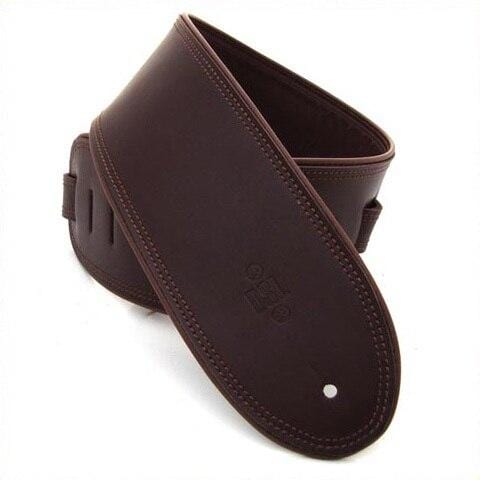 DSL 3.5 Inch Leather Bass Guitar Strap Strap Brown / Brown   - Byron Music