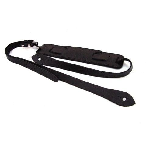 DSL Guitar Accessories DSL Strap Guitar Bass Leather Vintage Classic Style Black 2.5 Inch Aus Made - Byron Music