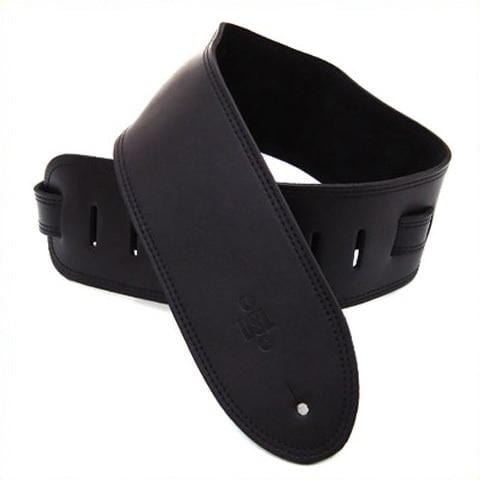 DSL Guitar Accessories DSL Strap Guitar Bass Padded Suede Black/Black 3.5 Inch Aus Made NEW - Byron Music