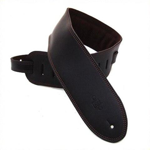 DSL Guitar Accessories DSL Strap Guitar Bass Padded Suede Black/Brown 3.5 Inch Aus Made NEW - Byron Music