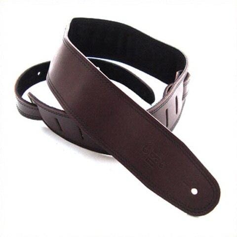 DSL Guitar Accessories DSL Strap Guitar Bass Padded Suede Brown/Black 2.5 Inch Aus Made NEW - Byron Music
