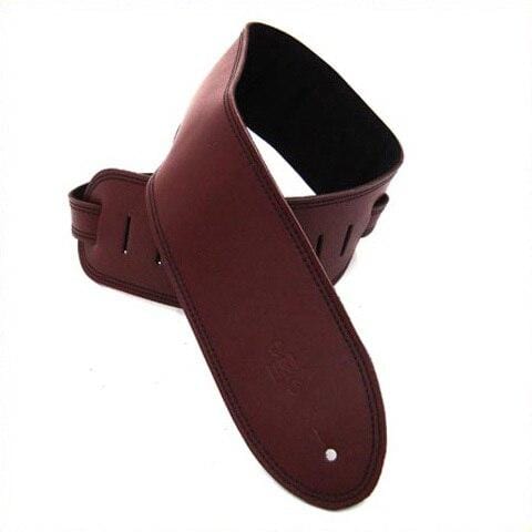 DSL Guitar Accessories DSL Strap Guitar Bass Padded Suede Maroon/Black 3.5 Inch Aus Made NEW - Byron Music