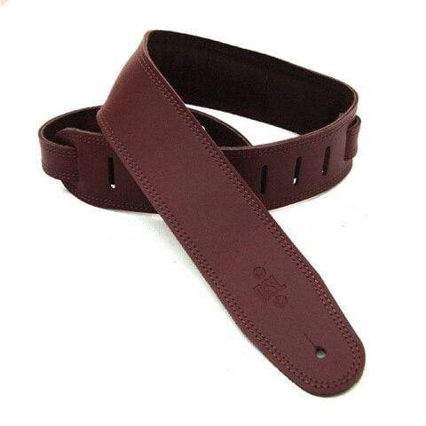 DSL Guitar Accessories DSL Strap Guitar Bass Padded Suede Maroon/Brown 2.5 Inch Aus Made NEW - Byron Music