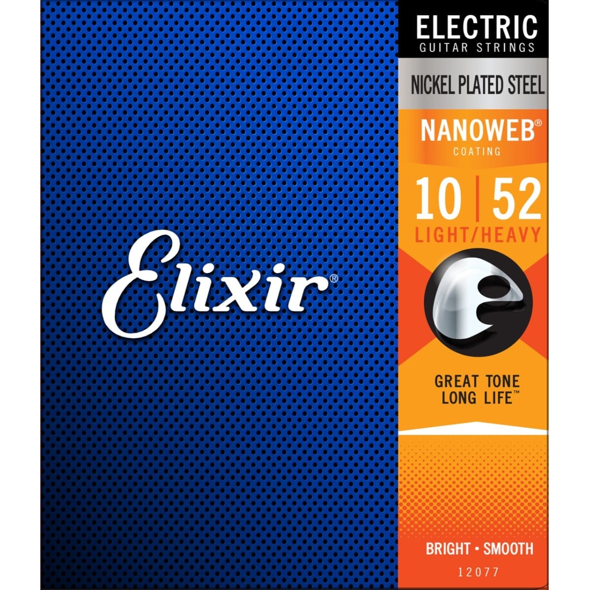 Elixir Guitar Accessories Elixir Electric Guitar Strings Nanoweb Light-Heavy 10-52 12077 - Byron Music