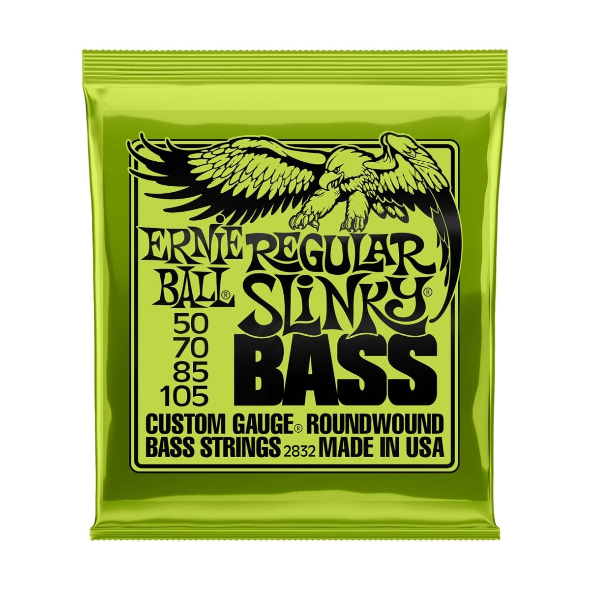 Ernie Ball Guitar Accessories Ernie Ball Electric Bass Strings 50-105 Regular Slinky Lime - Byron Music