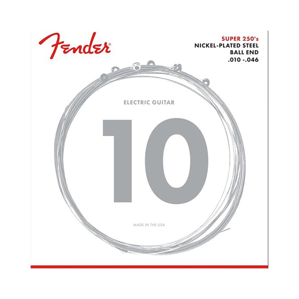 Fender Guitar Accessories Fender 250R Super 250's 10-46 Ball End Nickel Plated Steel Electric Strings - Byron Music