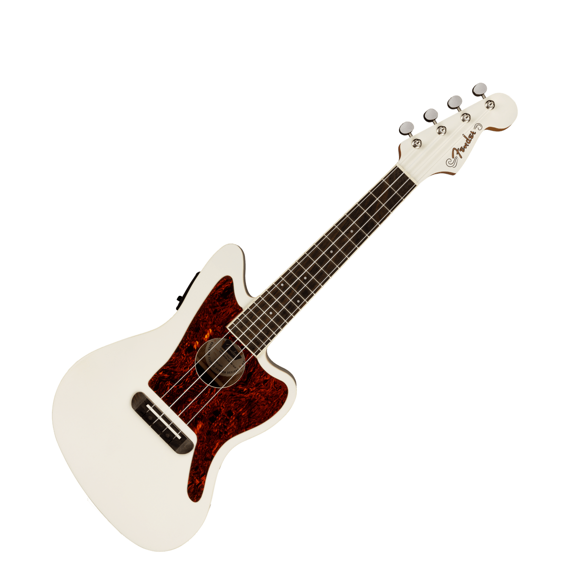 Fender Guitar Fender Fullerton Jazzmaster Uke Ukulele Olympic White - Byron Music