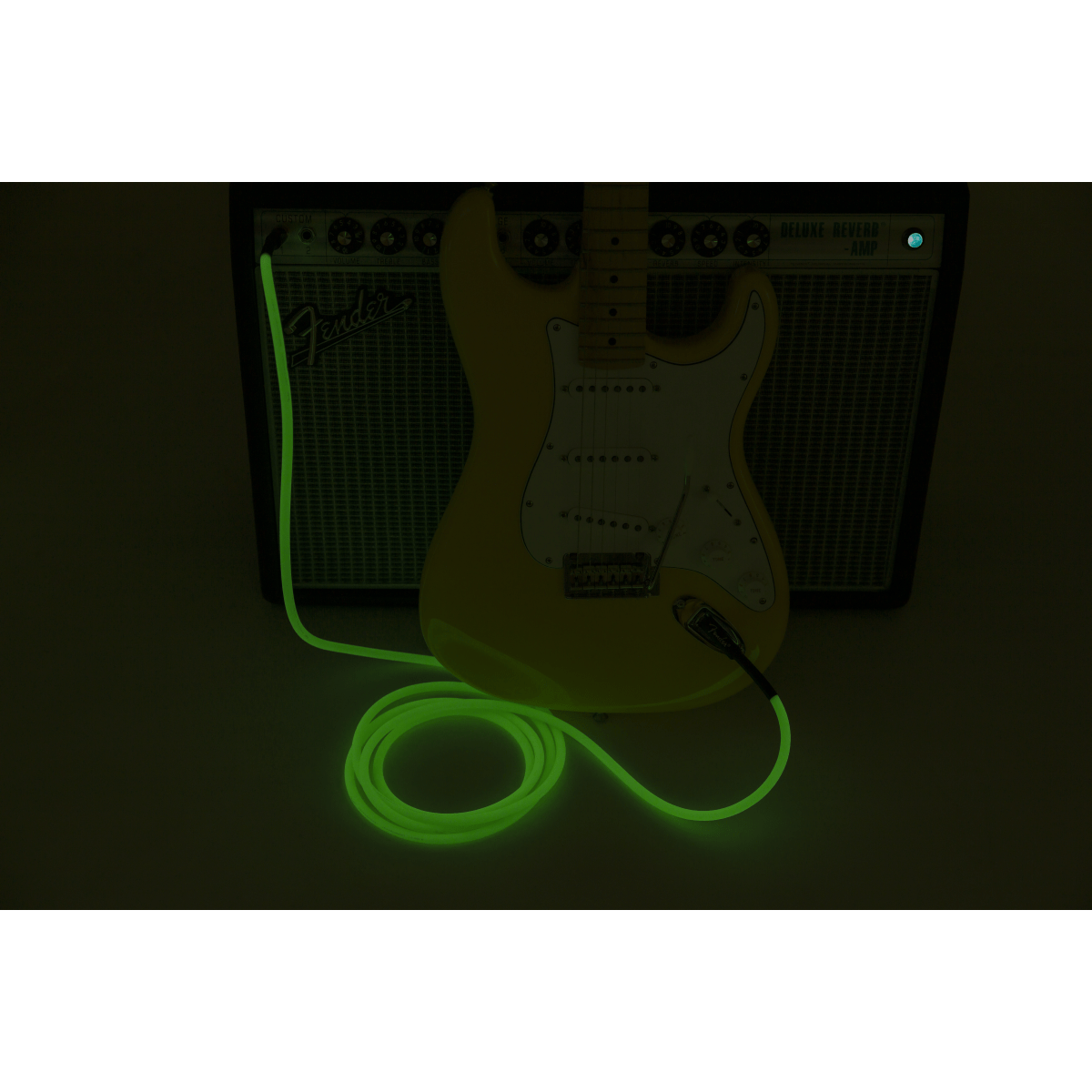 Fender Guitar Accessories Fender Guitar Cable 10FT Glow in the Dark Green - Byron Music