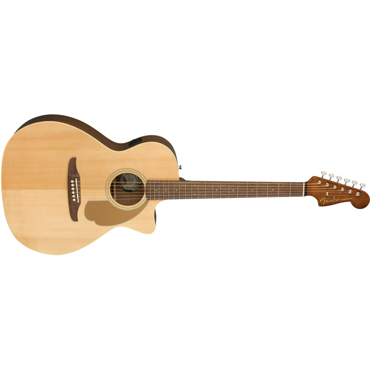 Fender Guitar Fender Newporter Player Acoustic/Electric Guitar Natural - Byron Music