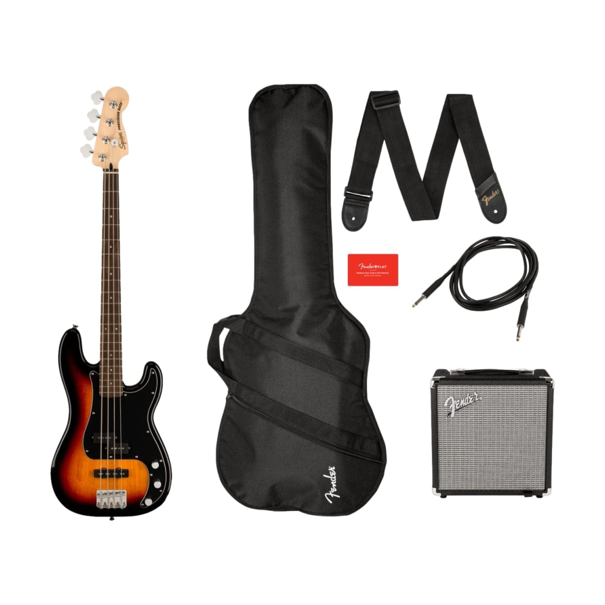 Squier Guitar Fender Squier Affinity Precision Bass PJ Package 3-Colour Sunburst - Byron Music