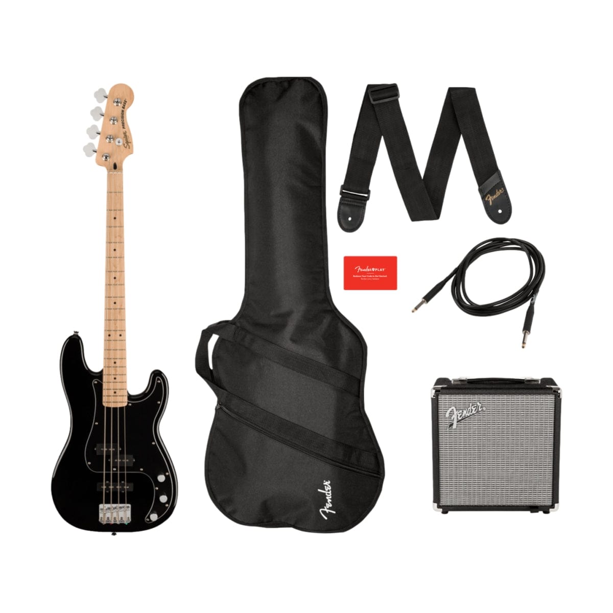 Squier Guitar Fender Squier Affinity Precision Bass PJ Package Black - Byron Music