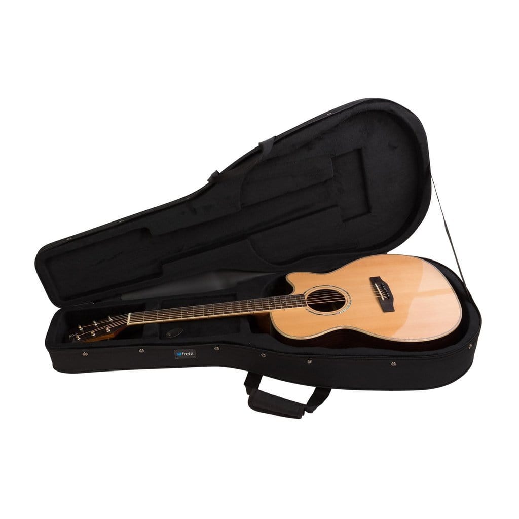 Fretz Guitar Accessories Fretz Acoustic Guitar Case Polyfoam Dreadnought GC-A14P-BLK - Byron Music