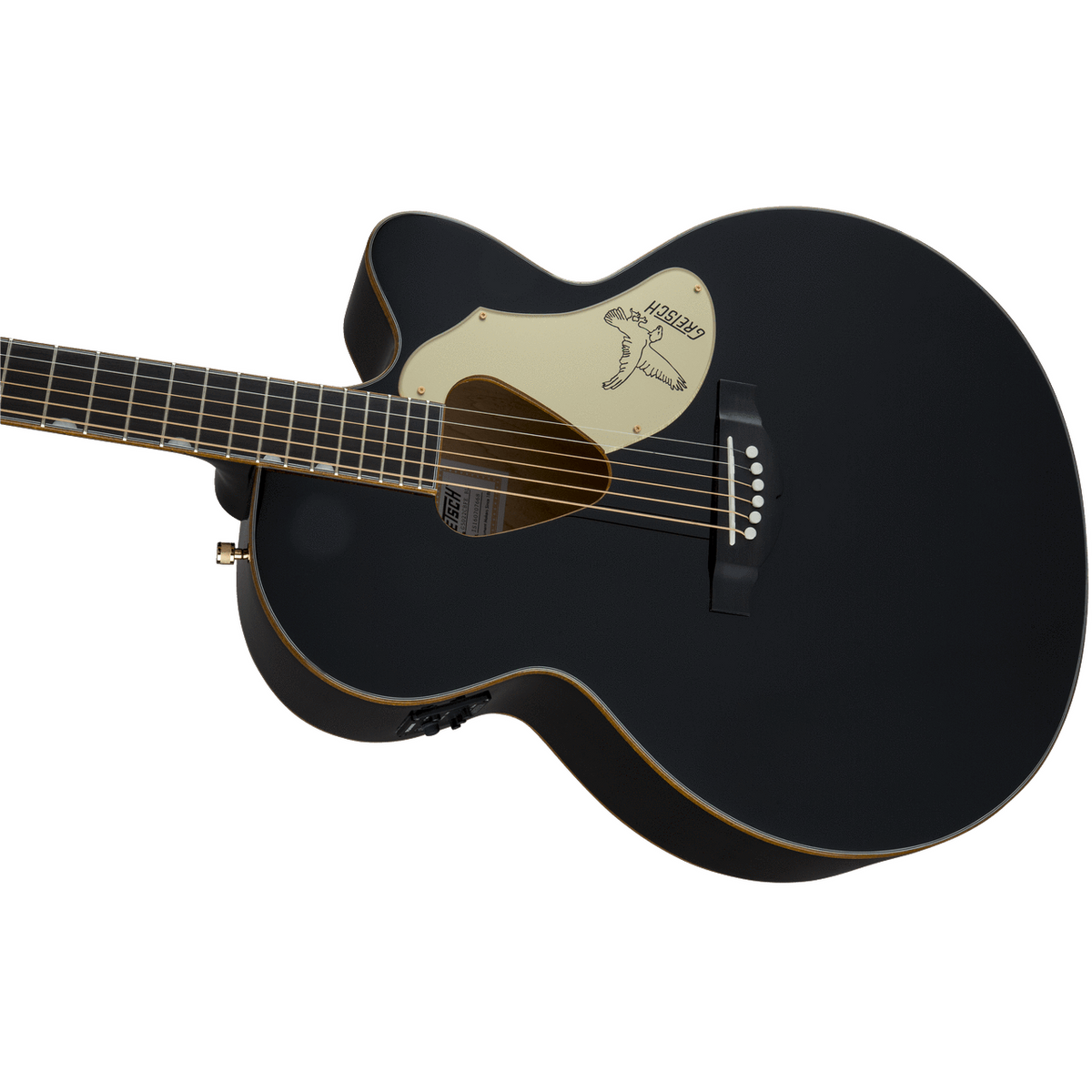 Gretsch Guitar Gretsch G5022CBFE Rancher Falcon Jumbo Acoustic Black - Byron Music