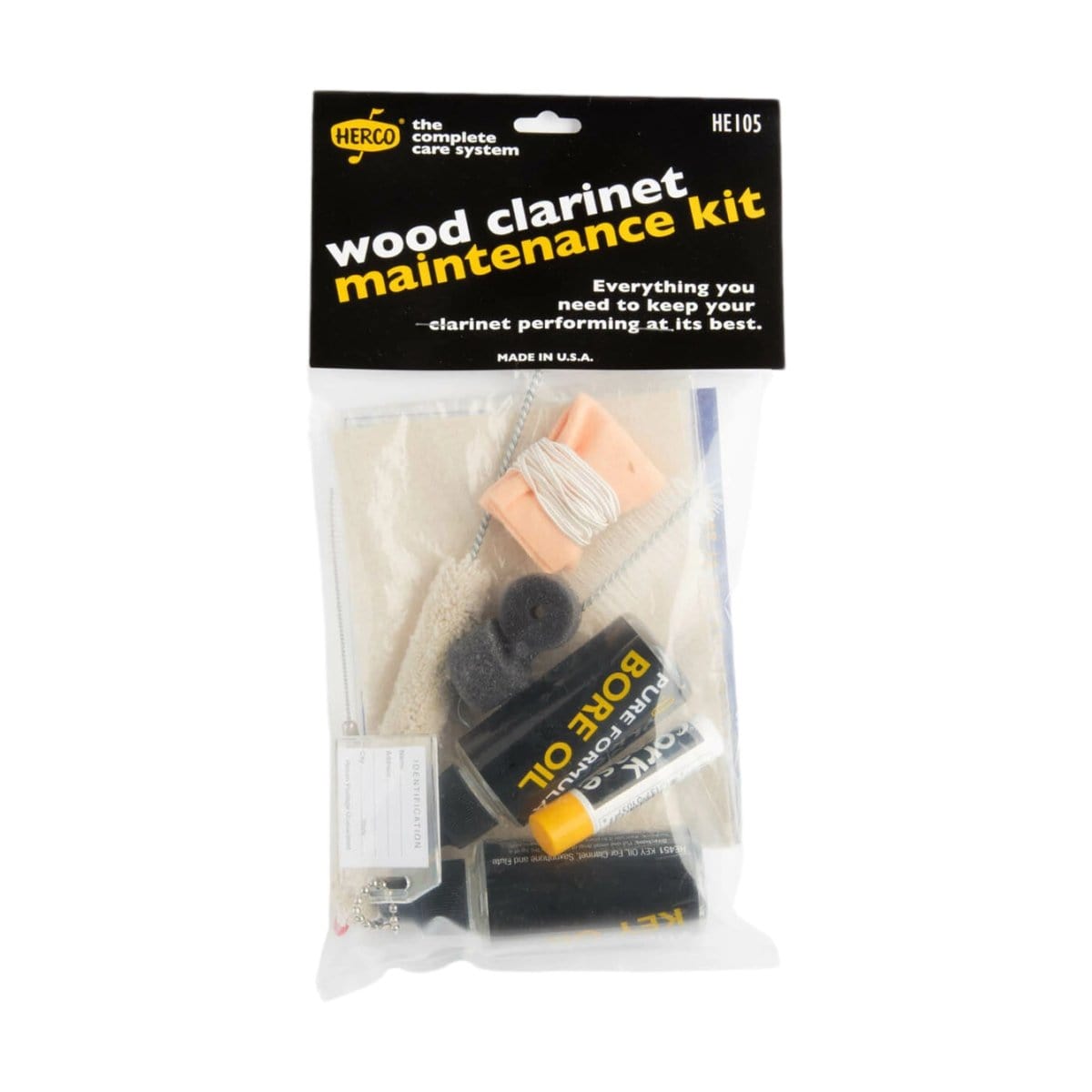 Herco Orchestral Herco Wood Clarinet Maintenance Cleaning Kit HE105 - Byron Music