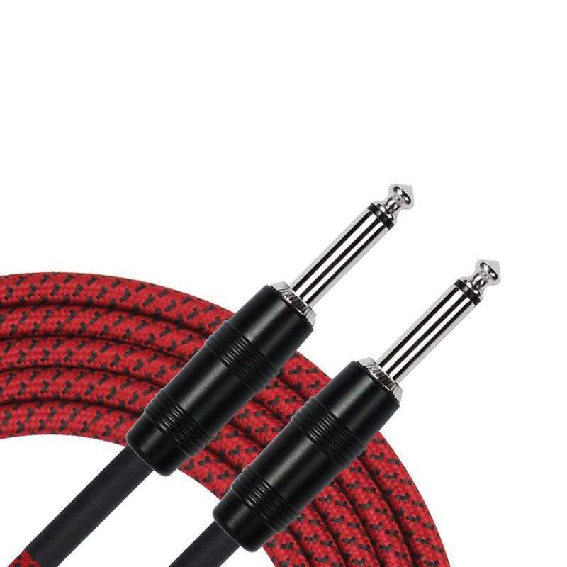 Kirlin Guitar Accessories Kirlin 10FT Woven Red Guitar Cable KIWC201RD-10 - Byron Music