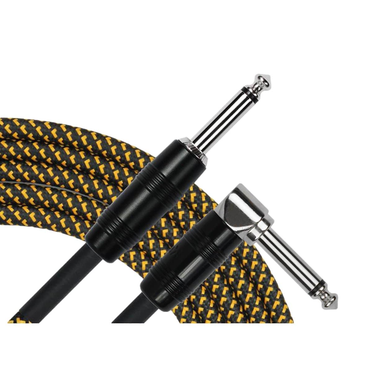 Kirlin Guitar Accessories Kirlin 10FT Woven Tweed Guitar Cable Right Angle - Straight KIWC202BY-10 - Byron Music