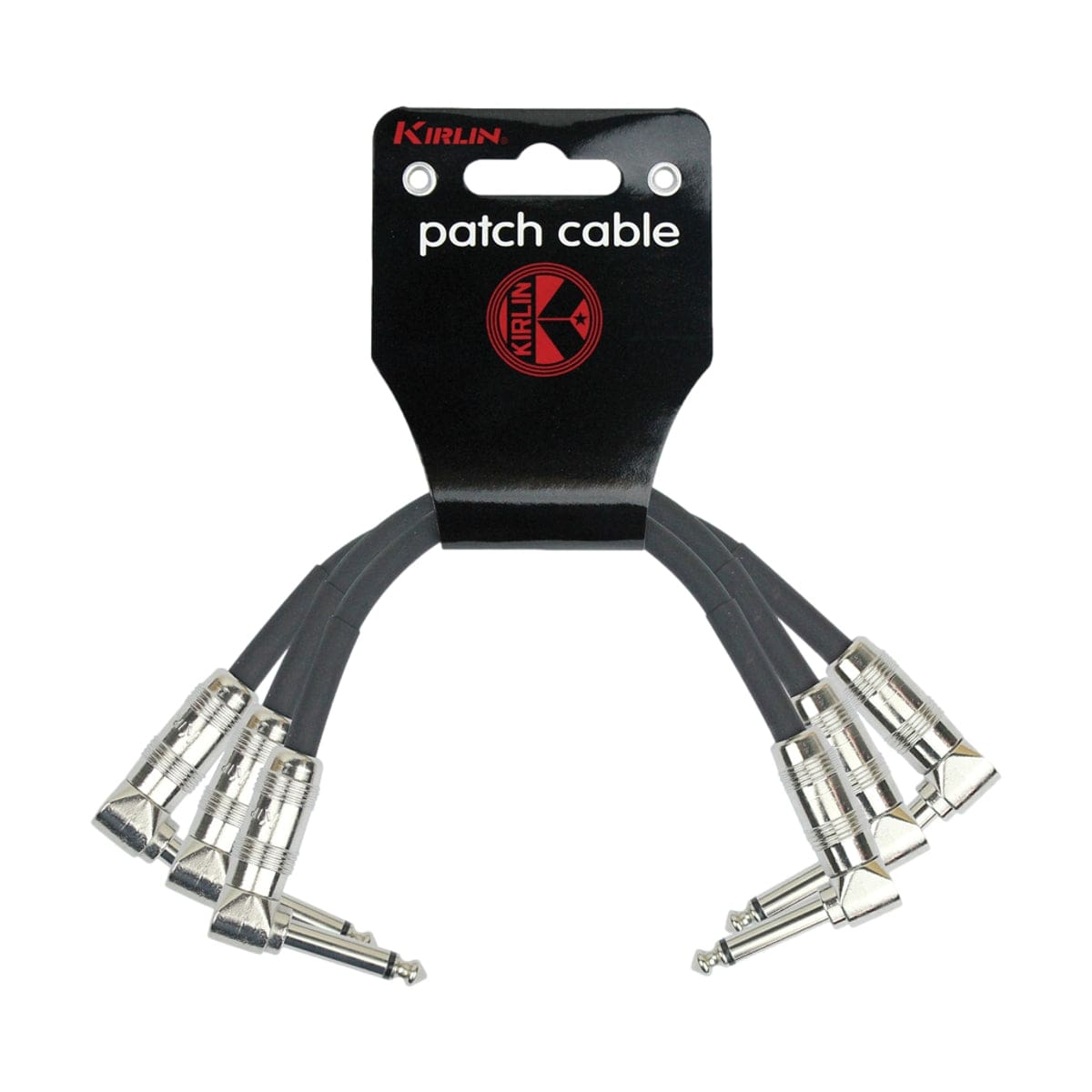 Kirlin Guitar Accessories Kirlin Patch Cable 1ft RA-RA 3-Pack KIP3243-1 - Byron Music