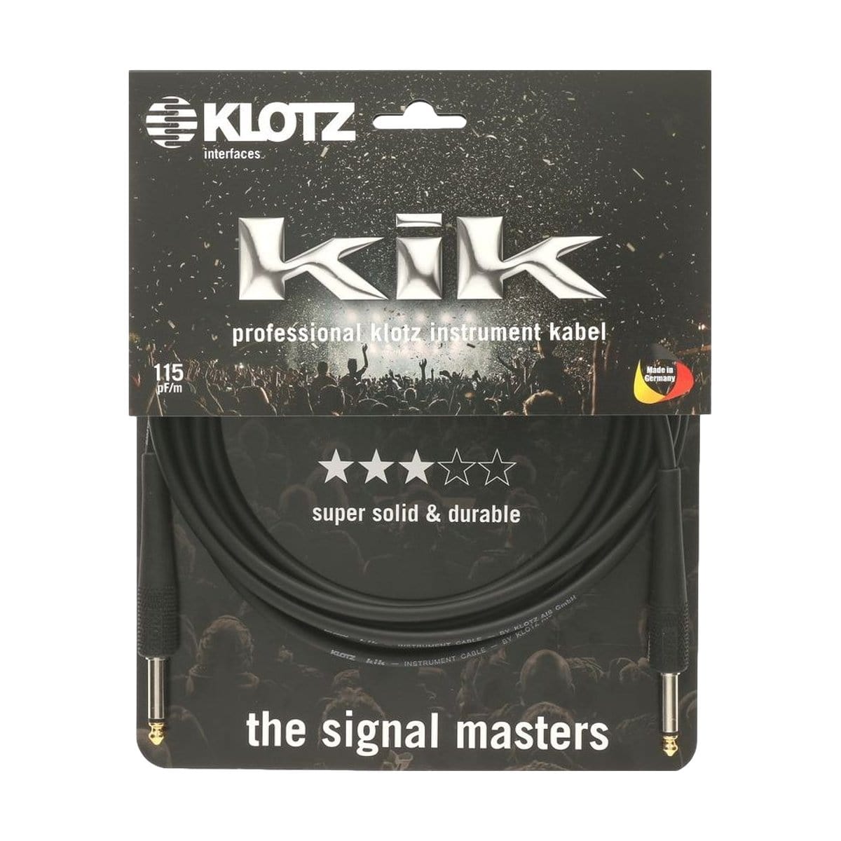 Klotz Guitar Accessories Klotz KIK Guitar Lead 6M Pro Cable KIKG60PP1 - Byron Music