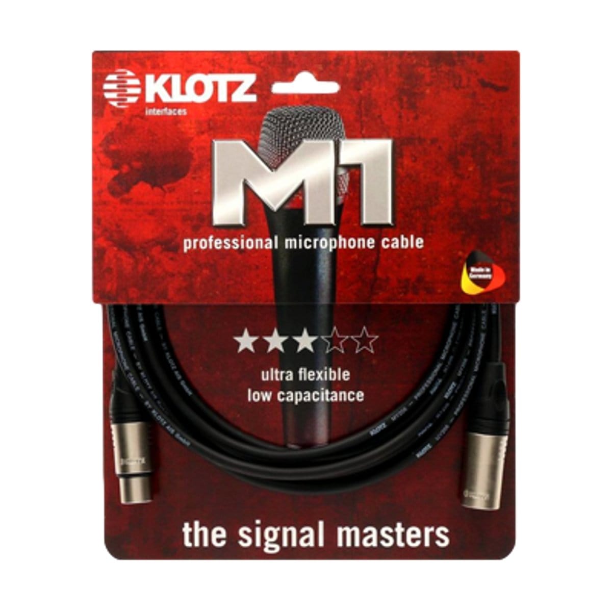 Klotz Guitar Accessories Klotz M1 Microphone Cable 3M XLR M to XLR F M1FM1N0300 - Byron Music