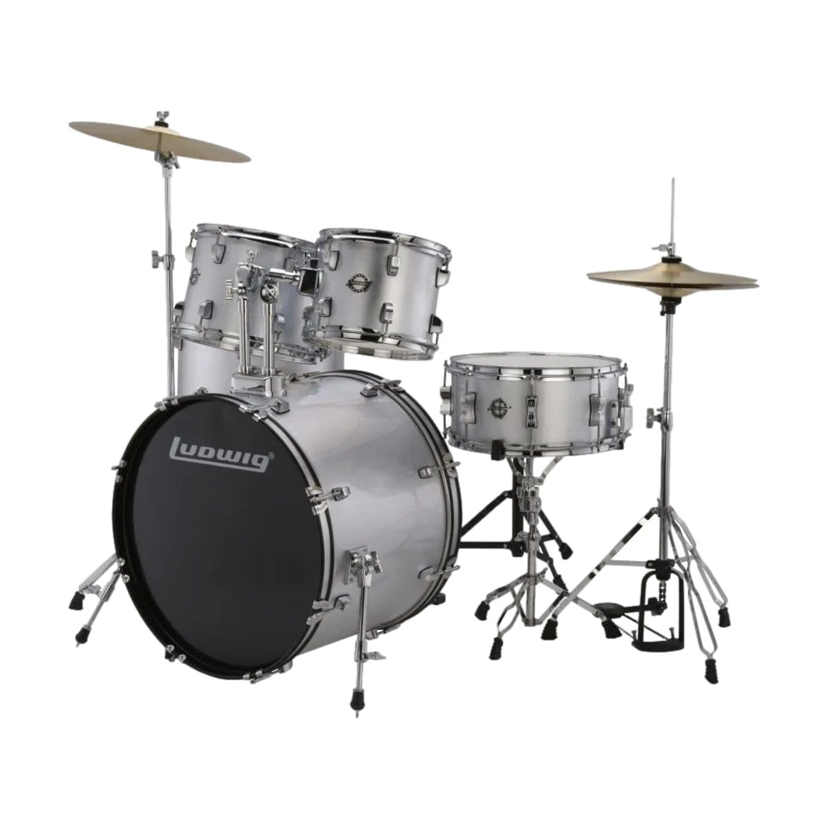 Ludwig Percussion Ludwig Accent Drive Drum Kit 5 Piece Silver L5LC17515 - Byron Music
