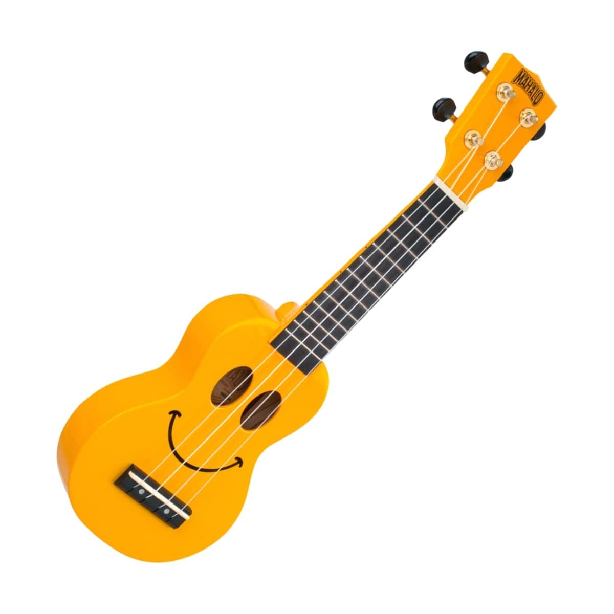 Mahalo Guitar Mahalo Ukulele Sopranino U-Smilino Smiley Face Yellow USMILINO - Byron Music