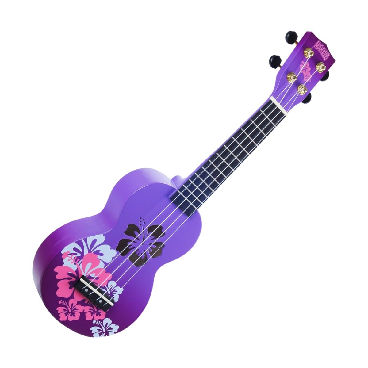 Mahalo Guitar Mahalo Ukulele Soprano Hibiscus Designer Purple Burst MD1HBPPB - Byron Music